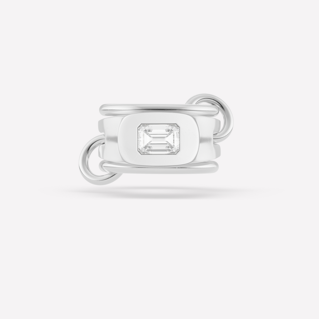 Harlow Emerald Cut Silver