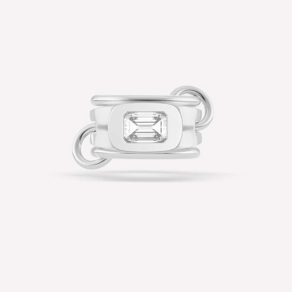 Harlow Emerald Cut Silver