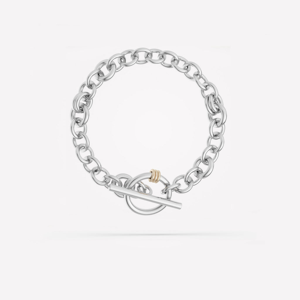 Atlantis Silver Toggle Bracelet