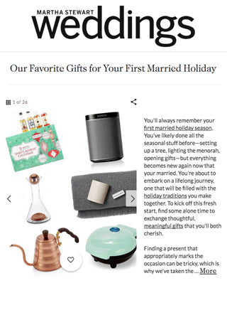 Martha Stewart Weddings select Sonny Gold as one of their Favorite Gifts for your First Married Holiday