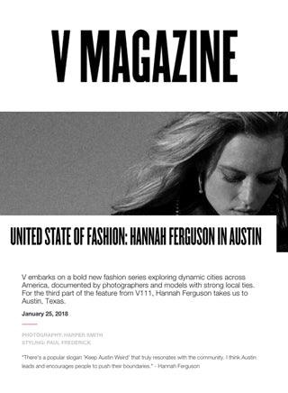 V Magazine Hannah Ferguson editorial features Spinelli Kilcollin rings