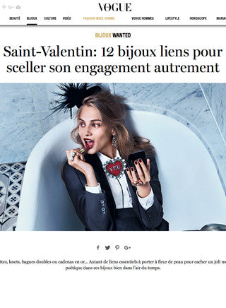 Vogue Paris Features Spinelli Kilcollin Nova Rose SP Linked Rings for Valentines Day