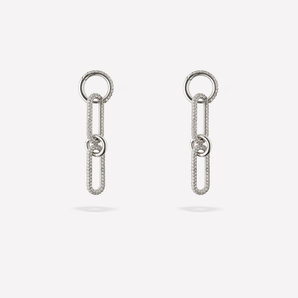 Mara Silver Pavé | Pair
