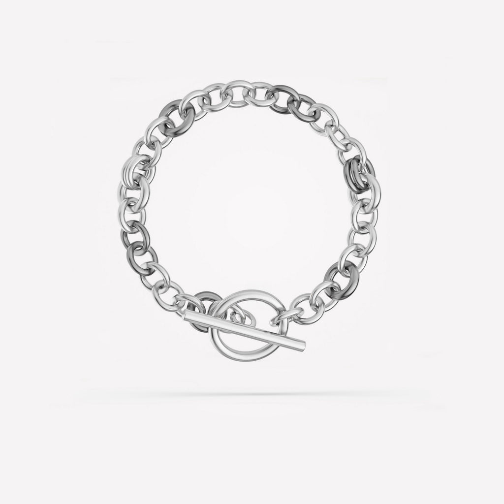 Atlantis Silver BG Toggle Bracelet | 8 inches