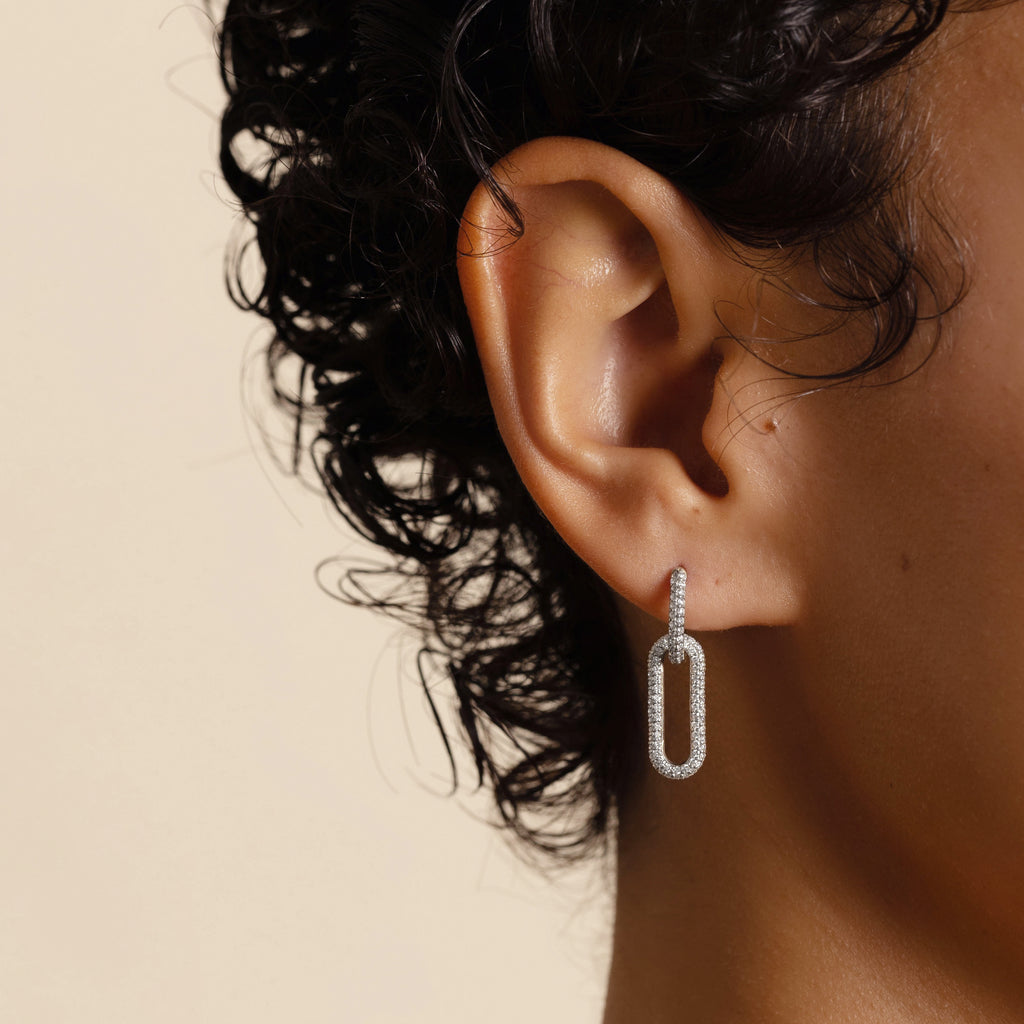 Mara Silver Pavé | Pair