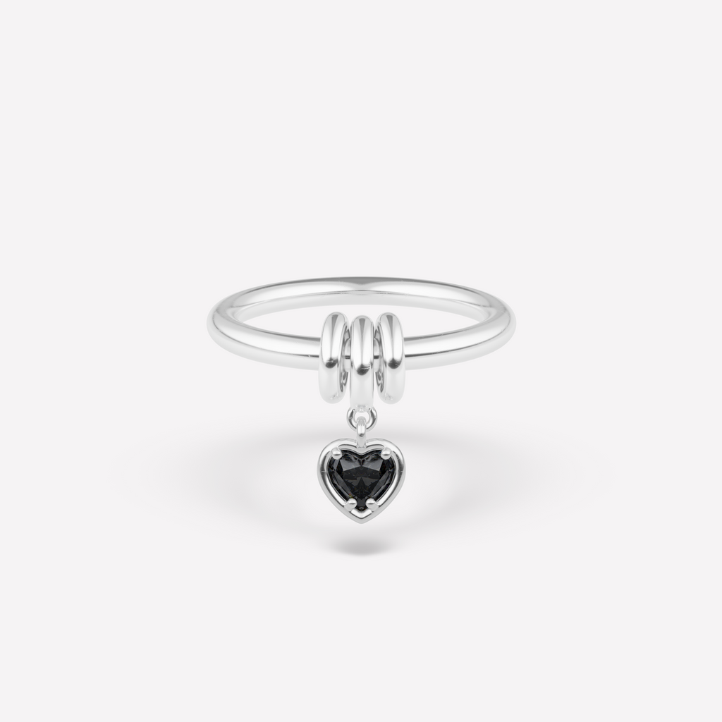 Pia Heart Silver Noir (VIP)