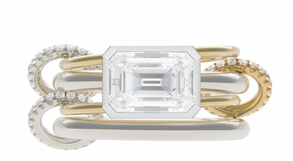 Custom 4 Band with Center Stone Size 7.5 for Maribeth Miles