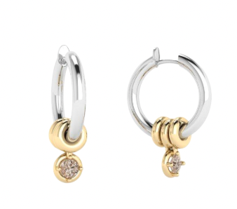 Zahra Pavé Earrings SG Cognac